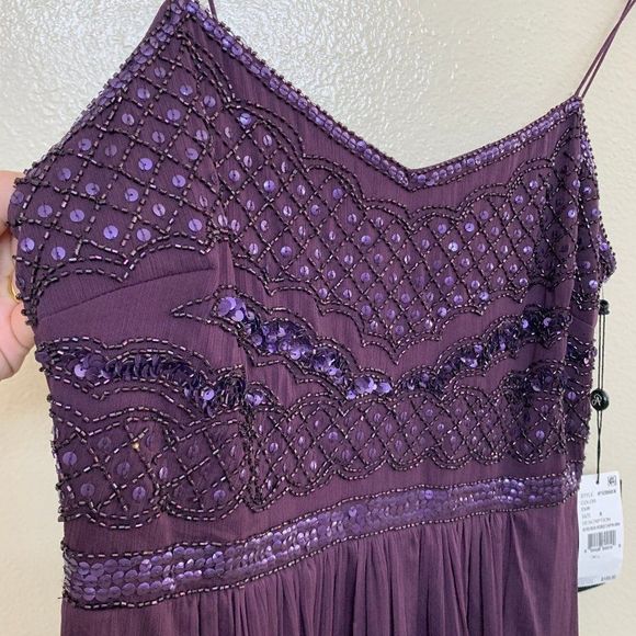 Adrianna Papell Love Story Beaded Chiffon Gown - Picture 3 of 9